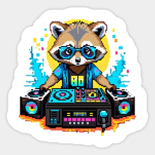 DJ Raccoon Sticker